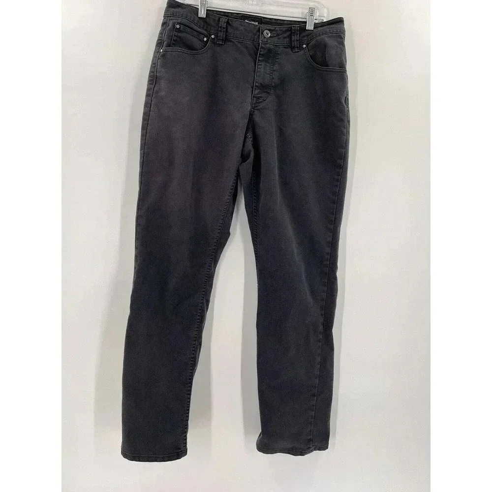 MARMOT MENS BLACK PANTS DENIM JEAN 34 X 31 (5 POCKET DESIGN) GREAT CONDITION